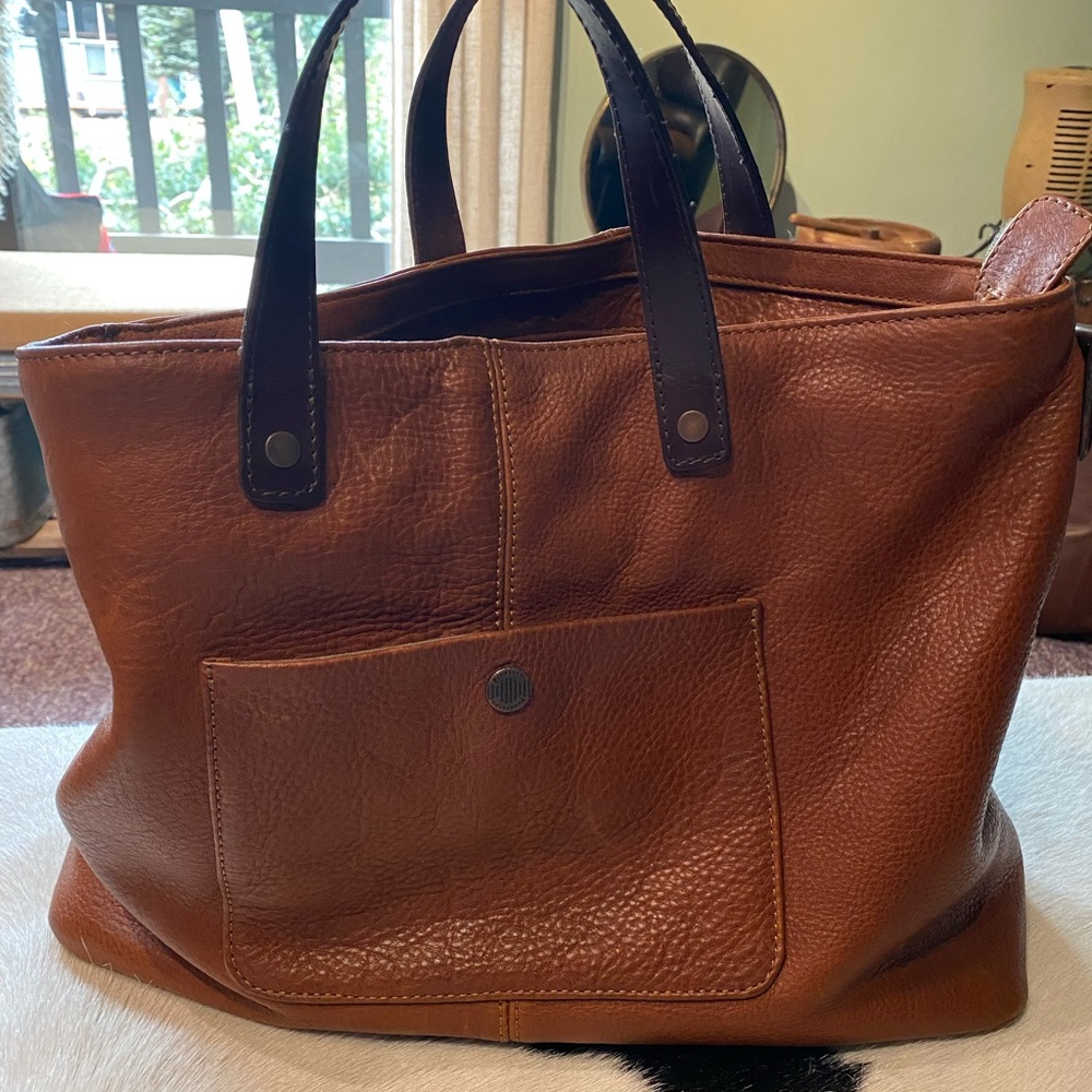 Pendleton Rich Brown Leather Tote
